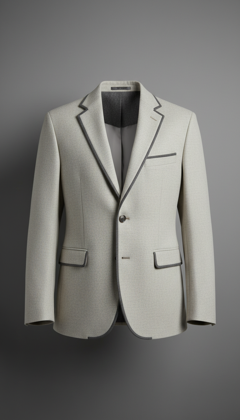 Wool-blend tailored blazer