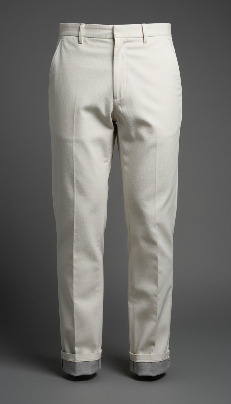 Structured cotton trouser